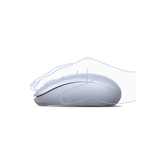Mouse Inalámbrico 2.4G 800/1200/1600/2400 DPI - Función de 3 botones - Alcance 10m - Silencioso - Ergonómico - Anti-caída y Anti-interferencias - Batería Alcalina AA incluida - Color Dusty Blue.