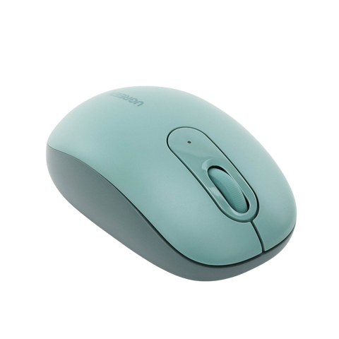 Mouse Inalámbrico 2.4G 800/1200/1600/2400 DPI - Función de 3 botones - Alcance 10m - Silencioso - Ergonómico - Anti-caída y Anti-interferencias - Batería Alcalina AA incluida - Color Green.