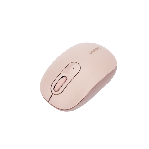 Mouse Inalámbrico 2.4G 800/1200/1600/2400 DPI - Función de 3 botones - Alcance 10m - Silencioso - Ergonómico - Anti-caída y Anti-interferencias - Batería Alcalina AA incluida - Color Dusty Pink.
