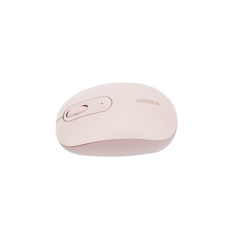 Mouse Inalámbrico 2.4G 800/1200/1600/2400 DPI - Función de 3 botones - Alcance 10m - Silencioso - Ergonómico - Anti-caída y Anti-interferencias - Batería Alcalina AA incluida - Color Dusty Pink.