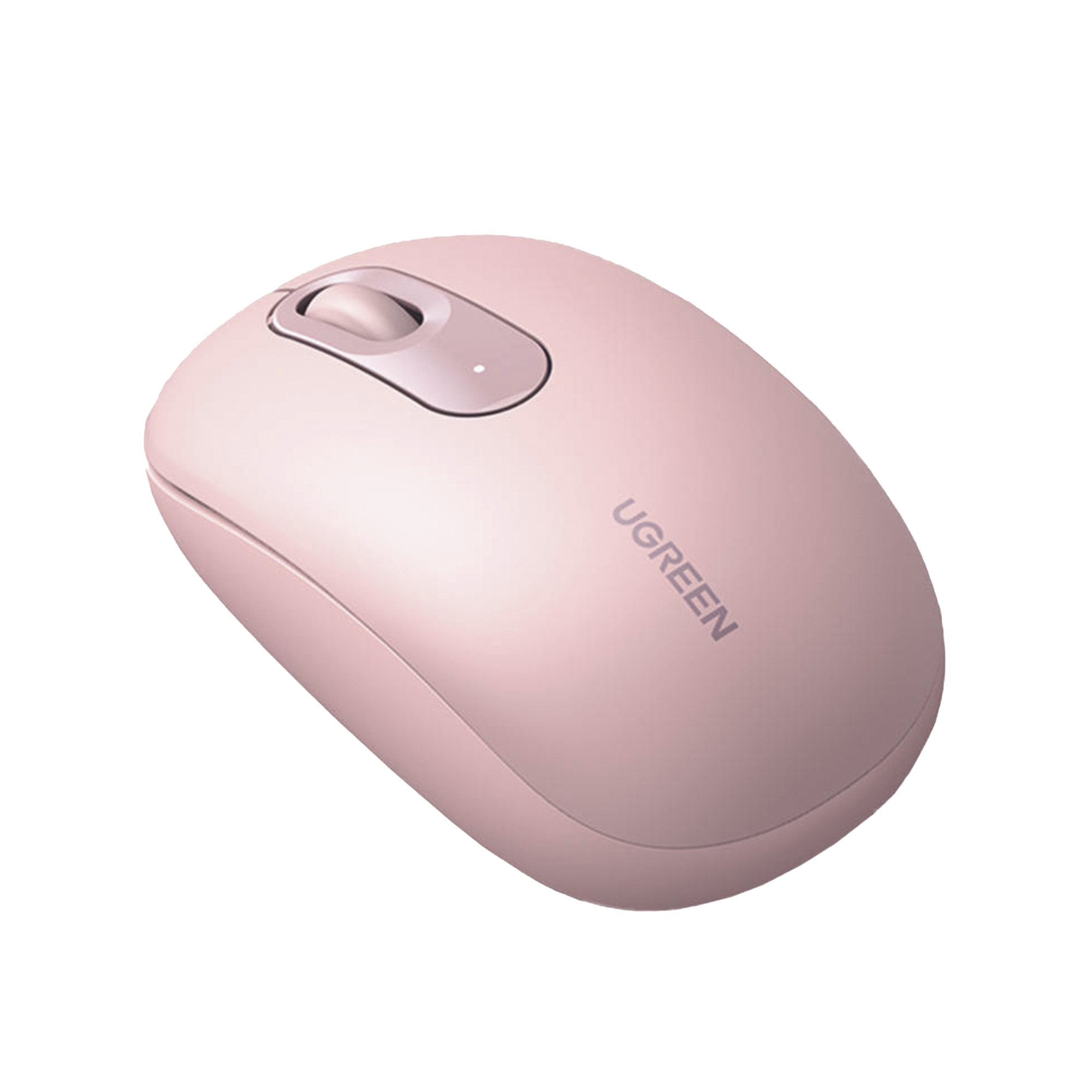 Mouse Inalámbrico 2.4G 800/1200/1600/2400 DPI - Función de 3 botones - Alcance 10m - Silencioso - Ergonómico - Anti-caída y Anti-interferencias - Batería Alcalina AA incluida - Color Dusty Pink.
