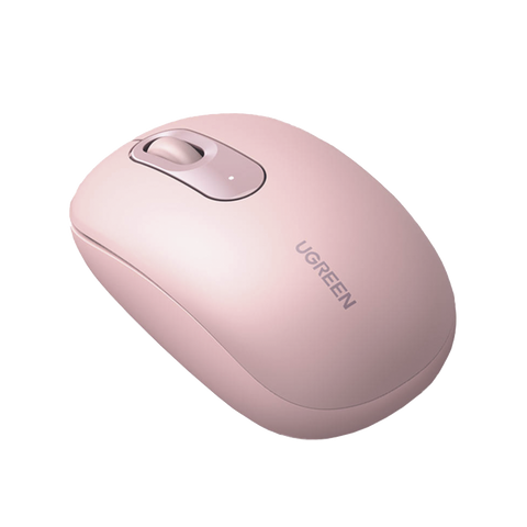 Mouse Inalámbrico 2.4G 800/1200/1600/2400 DPI - Función de 3 botones - Alcance 10m - Silencioso - Ergonómico - Anti-caída y Anti-interferencias - Batería Alcalina AA incluida - Color Dusty Pink.