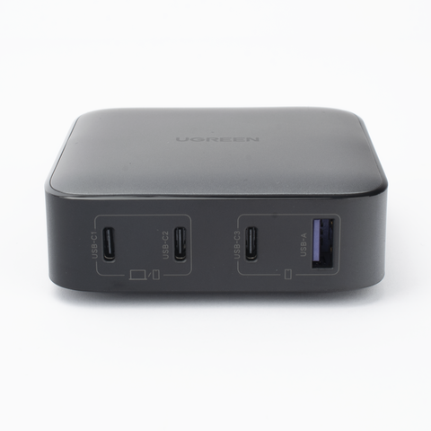 Cargador de Escritorio de 100W - 4 Puertos de Carga Rápida - 3 USB-C - 1 USB-A - Tecnología GaN II +SIC - Power Delivery 3.0 - Quick Charge 4.0 - Chip Confiable y Carga Inteligente - Optimiza la Experiencia de Carga