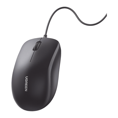 Mouse Óptico USB - Cable USB de 1.5 metros - 3 Botones - 1200DPI - Diseño Ergonómico - Silencioso - Color Negro - Windows | MacOS | Linux | Chrome y otros - También Compatible con DVR | NVR.