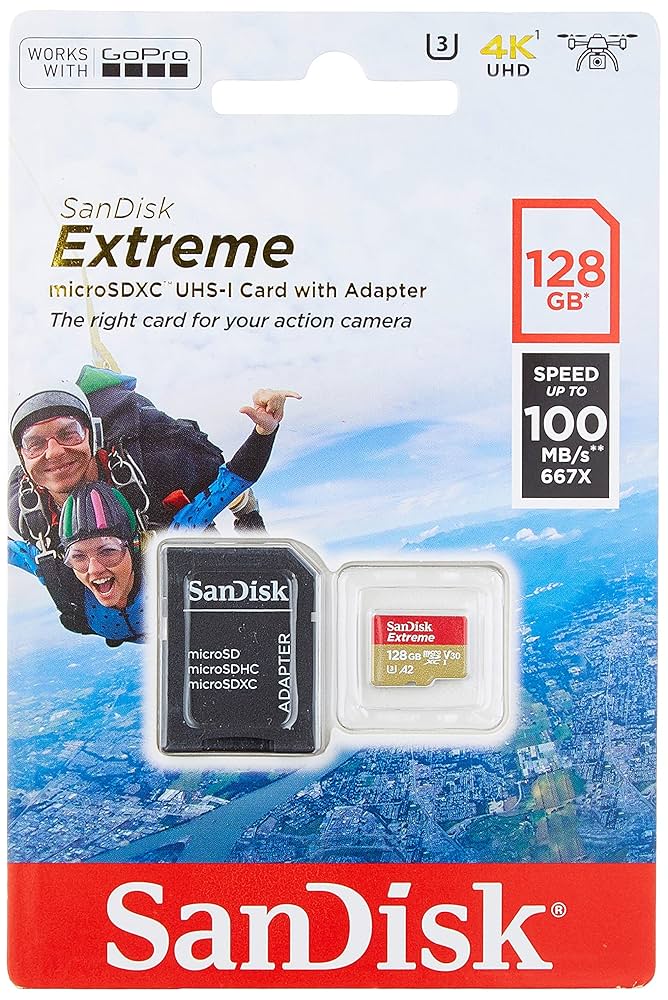 Memoria Sandisk Micro Sd Extreme 128Gb V30 A2 C/A (Sdsqxaa-128G-Gn6Aa)