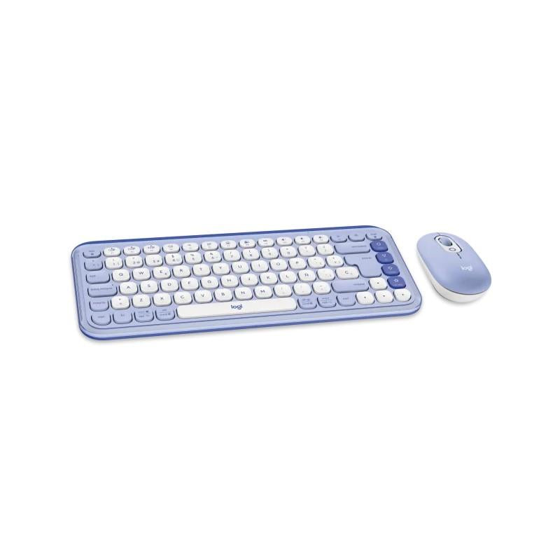 Kit Logitech Pop Icon Teclado/Mouse Bt Lilac/Off White (920-013054)