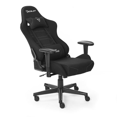 Silla Gamer Ocelot Black Night Negra en Tela Automotriz Reclinable 155° - Máximo Confort para Horas de Juego - Ergonómica