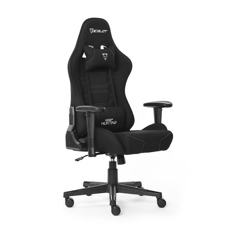 Silla Gamer Ocelot Black Night Negra en Tela Automotriz Reclinable 155° - Máximo Confort para Horas de Juego - Ergonómica