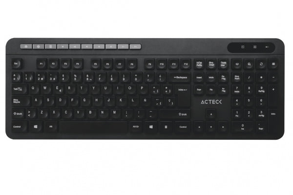 Teclado Multimedia Acteck Inalambrico 2.4, Negro Inspire Ti670, Ac-931632