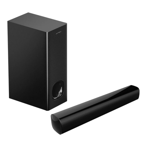 Barra de Sonido Acteck Dynamic Trim BS465 60W con Subwoofer, Bluetooth y Conexión HDMI - Envolvente y Elegante