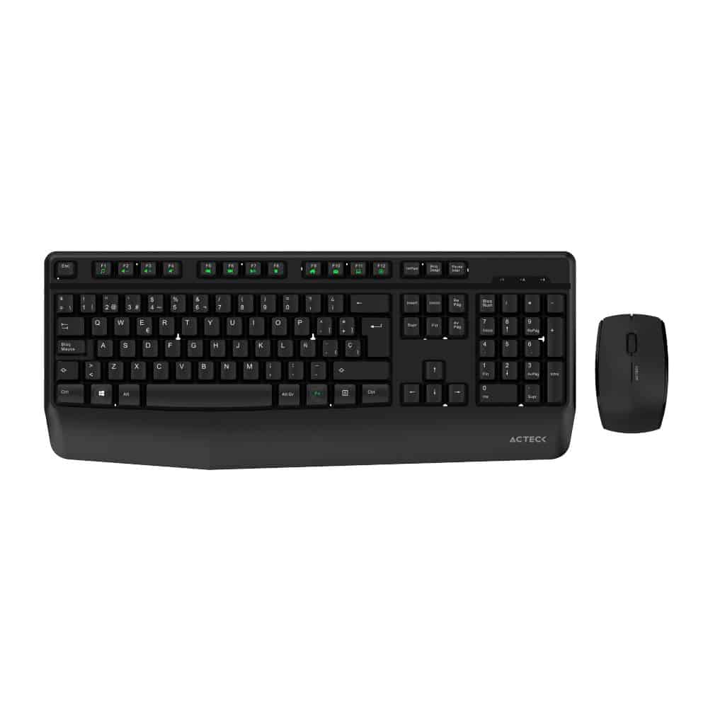 Combo 2-1 Acteck Creator Mk465 Inalambrico 2.4 Ghz, Usb, Negro (Ac-936354)