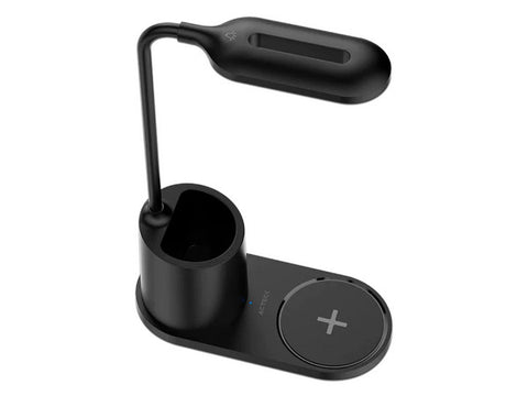 Cargador Inalámbrico Acteck Energon Lumimate CI711 15W con Lámpara Integrada para iPhone y Samsung - Elegante y Funcional