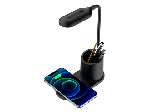 Cargador Inalámbrico Acteck Energon Lumimate CI711 15W con Lámpara Integrada para iPhone y Samsung - Elegante y Funcional