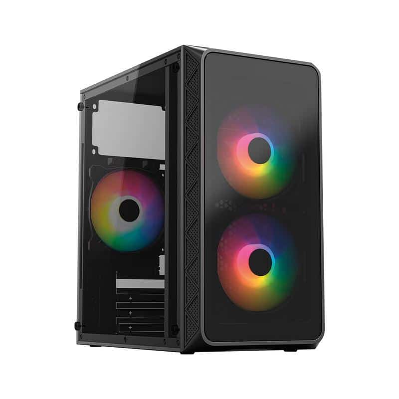 Gabinete Acteck Mini Torre Doom Gi730, Fuente de  600W, Usb 3.0,  Usb2.0,  3 Ventiladores, Color Negro (AC-939225)