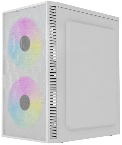 Gabinete Acteck Fuji Gc470 Mini Tower Micro Atx Mini Itx Fuente 500W 2 Ventiladores Blanco