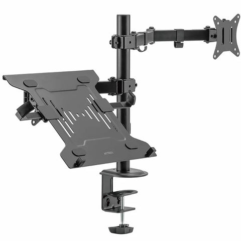 Soporte Dual Acteck Enforce Zone SM480 para Monitor y Laptop Articulado de Escritorio - Ergonómico y Profesional