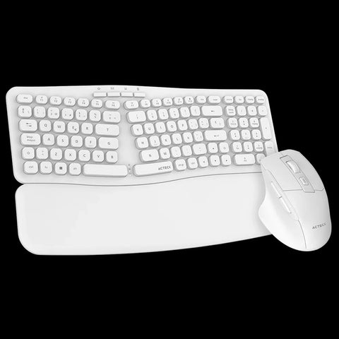Kit Teclado y Mouse Inalámbrico Acteck Creator Ultra Confort MK650 con Reposabrazos Ergonómico - Premium y Elegante