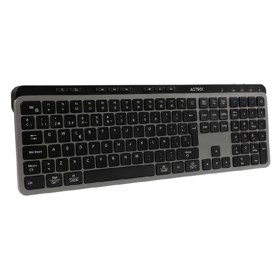 Teclado Inalámbrico Dual Acteck Inspire Krea TI755 Recargable con Sistema Anti-Ghosting - Profesional y Ágil