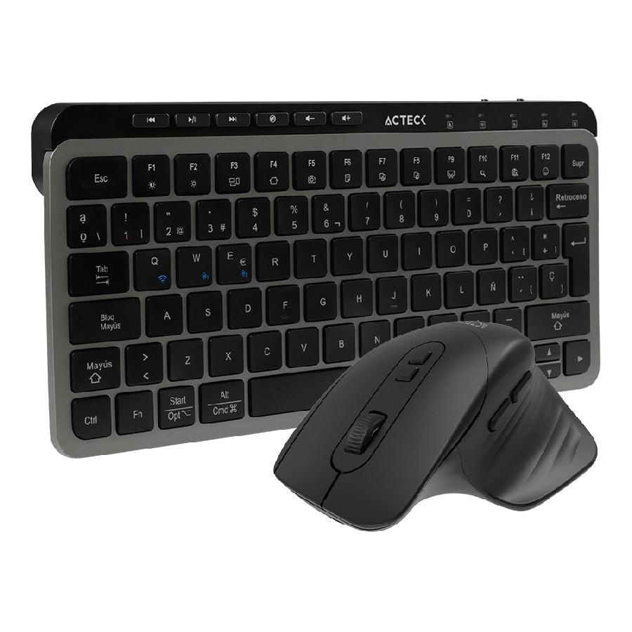 Kit Dual Inalámbrico Acteck Creator Krea MK750 Multidispositivo Recargable para Win y Mac - Innovador y Versátil
