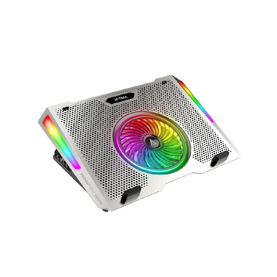 Base Enfriadora Froost Epic BE670 con 5 Ventiladores y Luz RGB para Laptop de 15.6" - Gamer y Alto Rendimiento