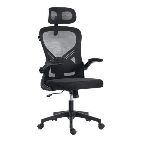 Silla De Oficina Acteck Base Espuma Alta Suavidad Marco Y Malla Negra