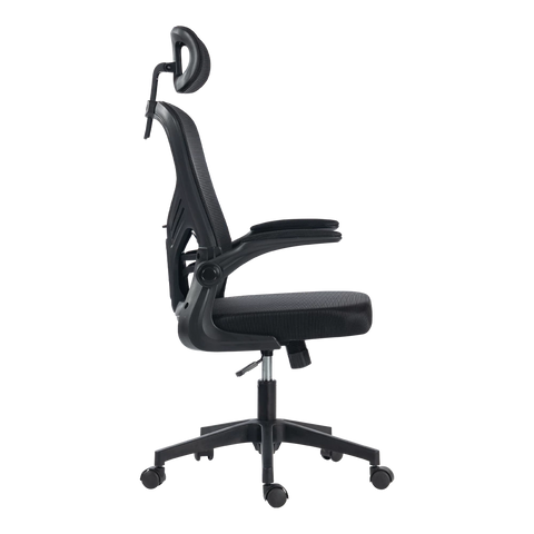 Silla De Oficina Acteck Base Espuma Alta Suavidad Marco Y Malla Negra