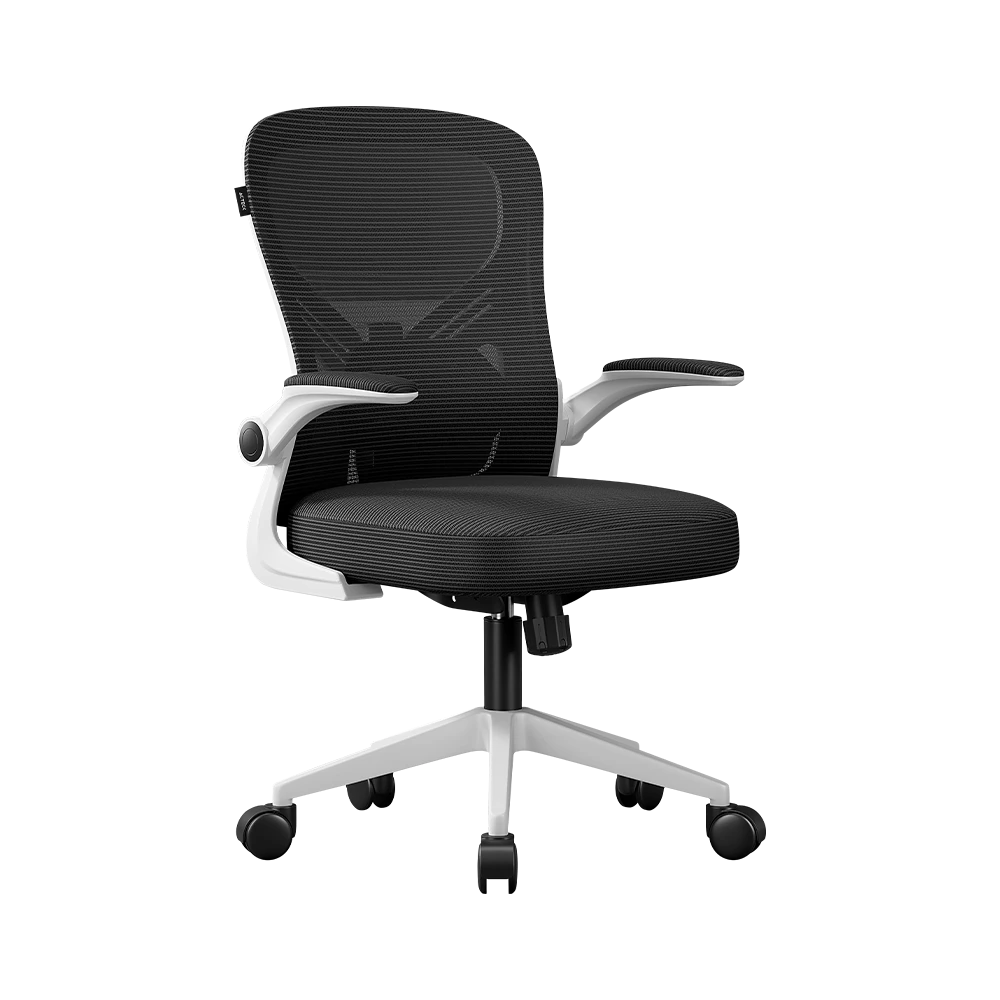Silla Oficina Acteck Flux EC343 100 Kg Marco Blanco - Malla Negra
