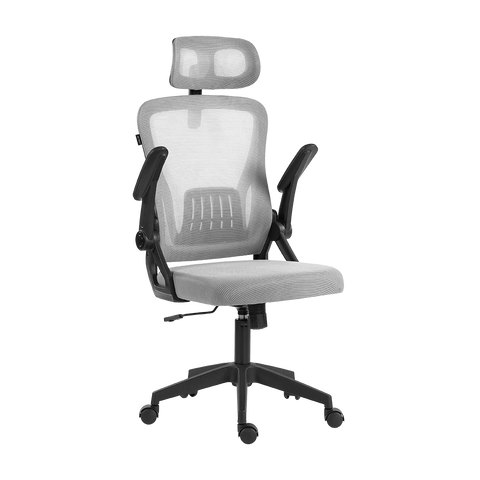Silla De Oficina Acteck Flux Lite Ec313Hr Marco Negro - Malla Gris