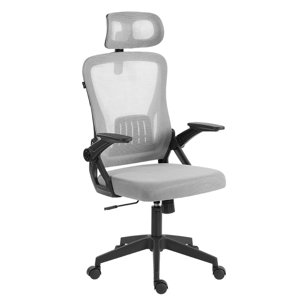Silla De Oficina Acteck Flux Lite Ec313Hr Marco Negro - Malla Gris