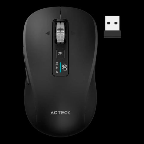 Mouse Inalámbrico Dual Acteck Virtuos Pro Air MI766 Recargable con 9 Botones y 3200 DPI - Avanzado y Poderoso