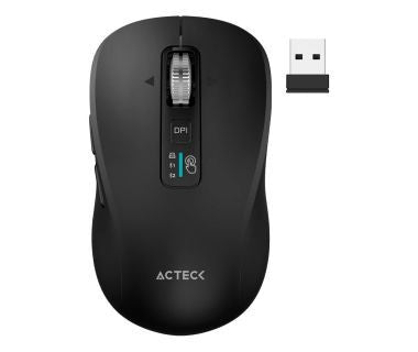 Mouse Inalámbrico Dual Acteck Virtuos Pro Air MI766 Recargable con 9 Botones y 3200 DPI - Avanzado y Poderoso