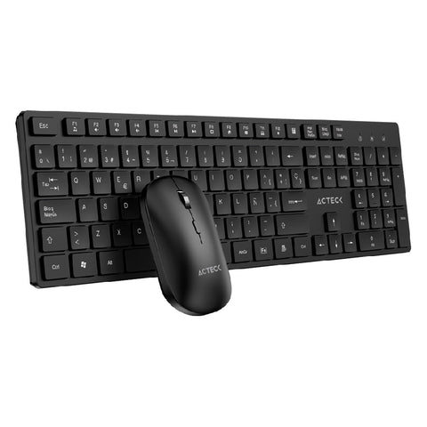 Kit Inalámbrico Acteck Creator Vantage Aero MK555 Ergonómico con Mouse 1600 DPI Ajustable - Confortable e Impecable