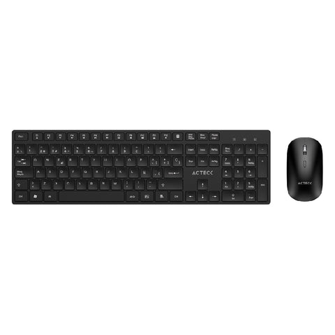 Kit Inalámbrico Acteck Creator Vantage Aero MK555 Ergonómico con Mouse 1600 DPI Ajustable - Confortable e Impecable