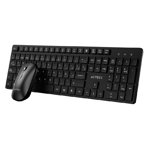 Kit Inalámbrico Acteck Creator Vantage Aero MK555 Ergonómico con Mouse 1600 DPI Ajustable - Confortable e Impecable