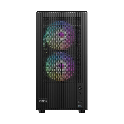 Gabinete Gamer Acteck Zyron GC606 con Cristal Templado y 3 Ventiladores FRGB para Micro ATX - Espectacular y Resistente