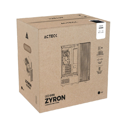 Gabinete Gamer Acteck Zyron GC606 con Cristal Templado y 3 Ventiladores FRGB para Micro ATX - Espectacular y Resistente