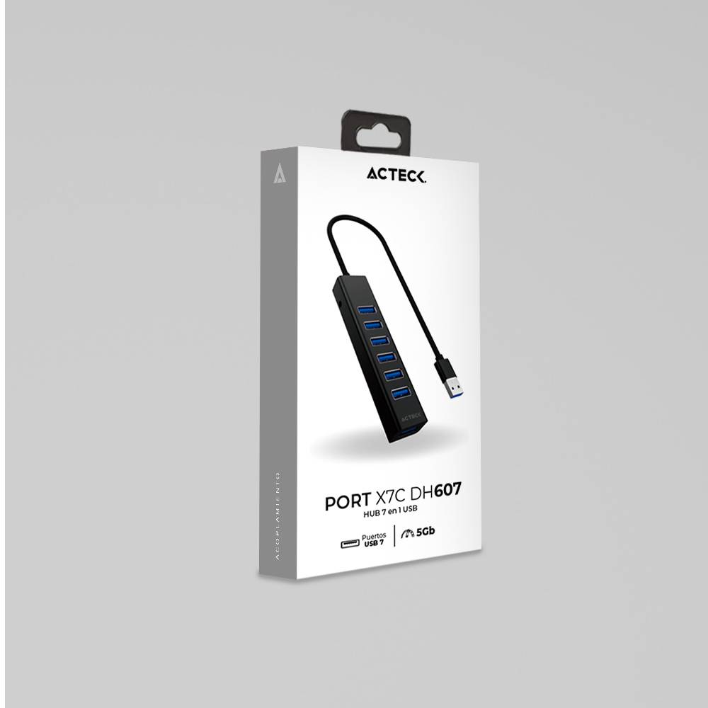 Hub USB 3.0 PORT X7C DH67 Acteck Advanced Series HUB  7 en 1