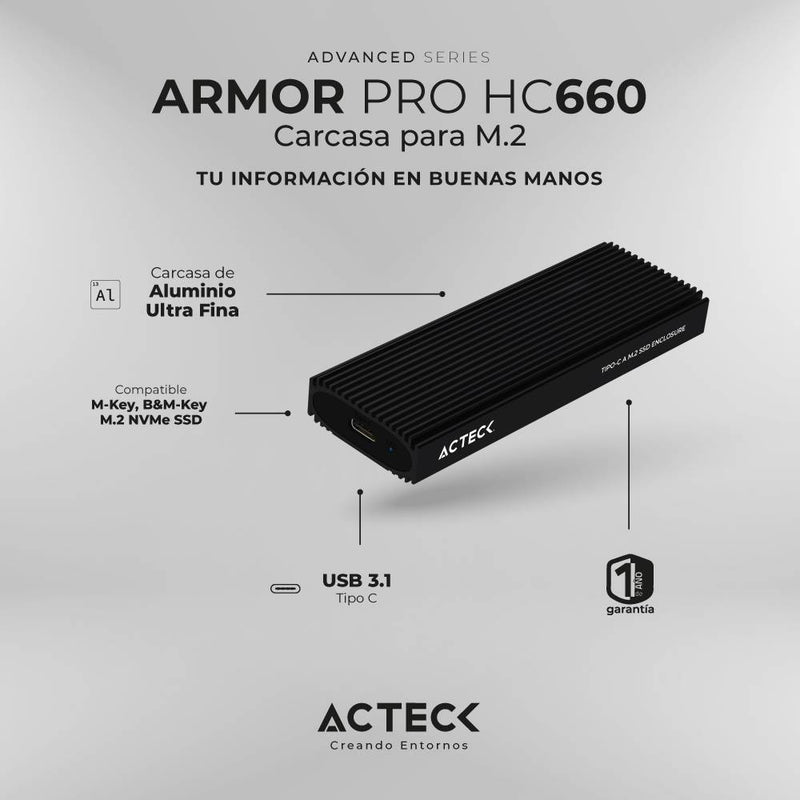 Enclosure SSD M.2 Acteck Armor Pro HC660 Elite Series