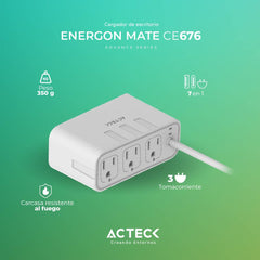 Cargador de escritorio  Energon MATE CE4676 Acteck  7 en 1