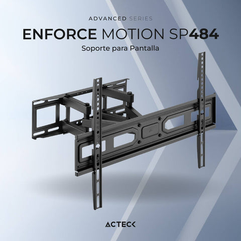 Soporte Smart TV ACTECK ENFORCE MOTION SP484 37 a 80 pulgadas 40Kg Inclinación 15° y Giro de 60°