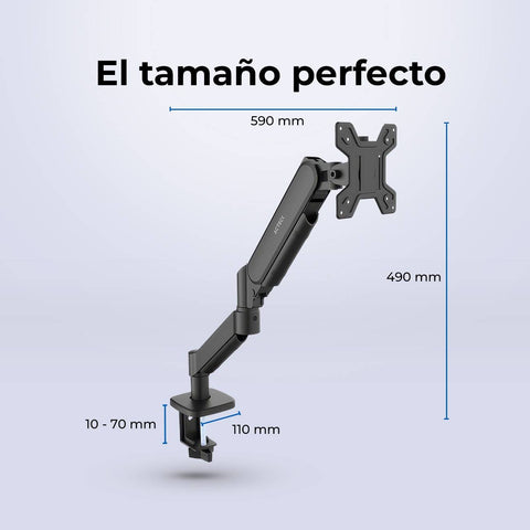 Soporte Articulado para Monitor Acteck Enforce Motion SM717 - Compatible de 13" a 32" con C-Clamp - Optimización de Espacio Robusta - Nuevo