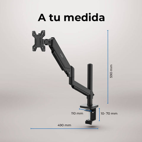 Soporte Articulado para Monitor Acteck Enforce Motion SM718 - Altura Ajustable y Fijación C-Clamp - Ergonomía Personalizada Cómoda - Nuevo