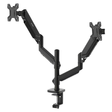 Soporte Articulado para Doble Monitor Acteck Enforce Motion SM728 - Altura Ajustable y C-Clamp - Configuración Dual Impecable - Nuevo