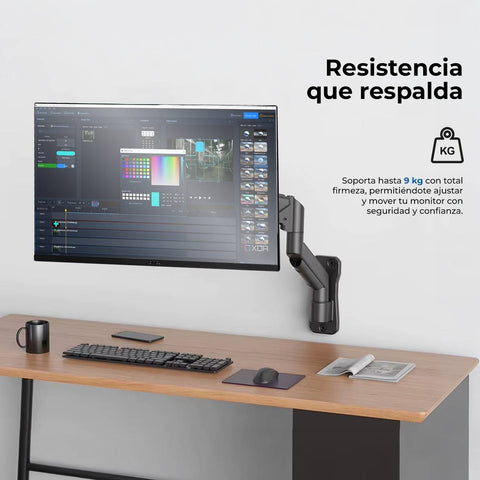 Soporte de Pared Articulado para Monitor Acteck Enforce Motion SM715 - Movimiento Completo y Ahorro de Espacio - Instalación Firme y Segura - Nuevo