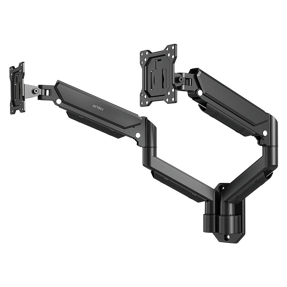 Soporte de Pared Articulado para Doble Monitor Acteck Enforce Motion SM727 - Ajuste Independiente de Pantallas - Organización Visual Máxima - Nuevo