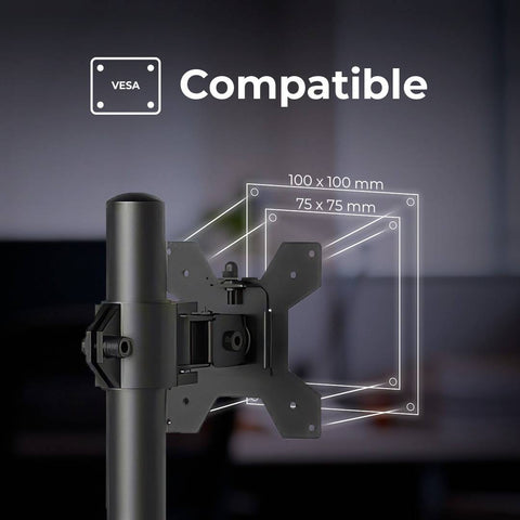 Soporte de Monitor con Base Acteck Enforce Zone-B SM510 - Base Autoportante Estable - Elevación Segura Sin Perforar - Nuevo