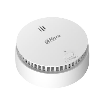 Detector de Humo Inalámbrico,  Sensor Fotoeléctrico de Doble Cámara, Sirena Interna de 85dB, Función de Prueba y Silenciar,  Alarma Visual y Sonora NB