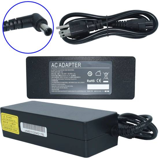 Cargador / Adaptador para Laptop AC-Sony-VAIO GENERICO de 90W 19.5V-4.74A (6.0*4.4)