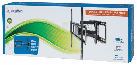 461351 Soporte Universal de Pared para TV - con Movimiento Completo, Básico Soporta una TV de pantalla plana o curva de 37 a 70" de hasta 40 kg