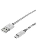 Cable USB tipo A  tipo C PERFECT CHOICE PC-101673 - USB A, 1 m, Plata
